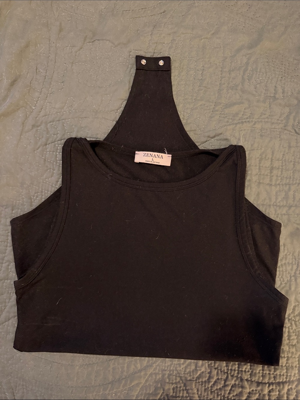 Zenana Outfitters Black High-Neck bodysuit